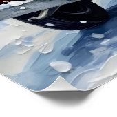 Turkish Angora Cat Christmas Red Truck Holiday ポスター (コーナー)