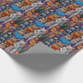 Turkish Angora Cats In Halloween Costumes ラッピングペーパー (角)