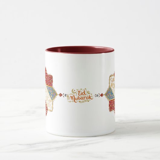 Turkish design elegant Eid Mubarak  マグカップ (中央)