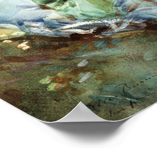 Turkish Woman by a Stream ポスター (角)