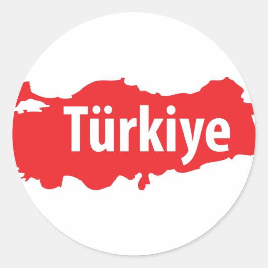 Türkiyeの輪郭アイコン ラウンドシール (正面)