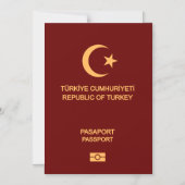 Türkiye passport マグネット招待状 (正面)