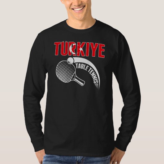 Turkiye Table Tennis  Turkey Ping Pong Team Suppor Tシャツ (正面)