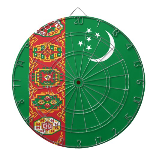 Turkmenistan Flag (Turkmenia) ダーツボード (正面)