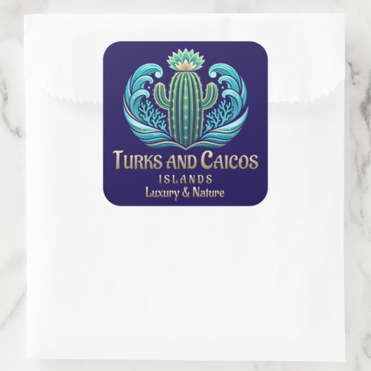 Turks and Caicos Islands スクエアシール (バッグ)