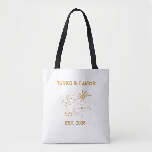 Turks and Caicos Luxury Resort Shoulder Tote Bag トートバッグ (正面)