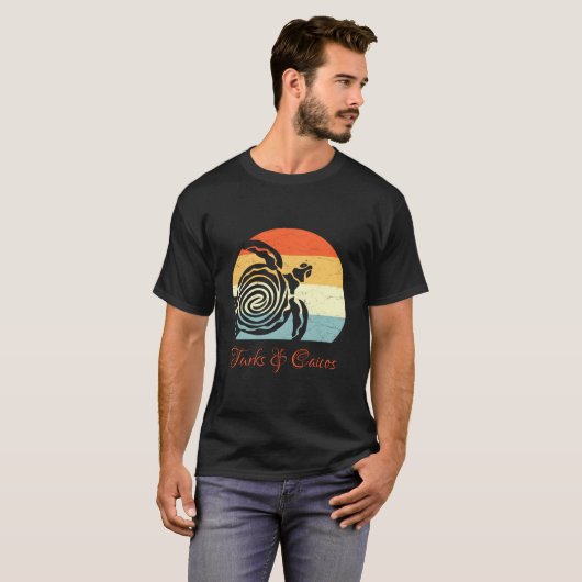 Turks Caicos Caribbean Sea Turtle Vacation Tシャツ (正面フル)