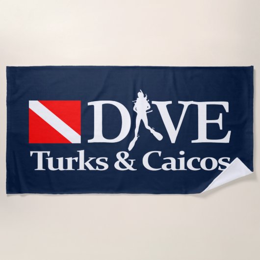Turks & Caicos DV4 ビーチタオル (正面)