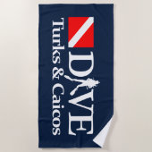 Turks & Caicos DV4 ビーチタオル (正面)