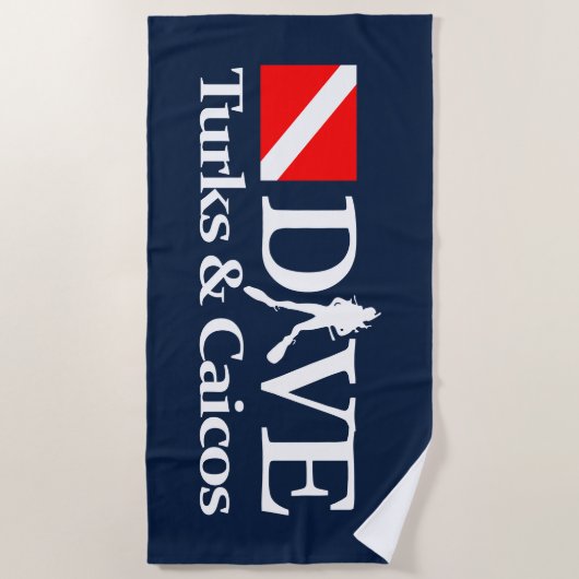 Turks & Caicos DV4 ビーチタオル (正面)