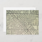 Turlock、CAヴィンテージマップ ポストカード (正面/裏面)