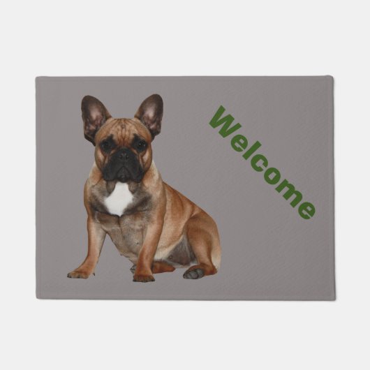 Türmatte französische Bulldoggen  ドアマット (正面)
