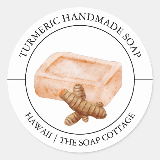 Turmeric Soap label ラウンドシール (正面)