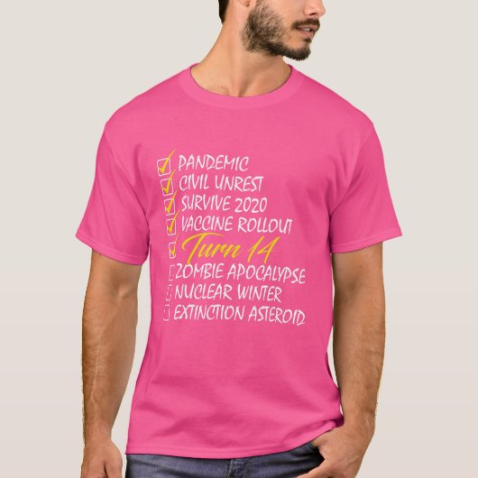 Turn 14 Checklist誕生日 Tシャツ (正面)