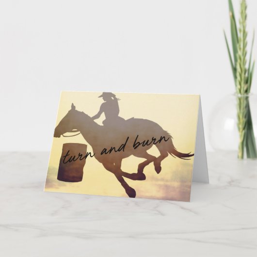 TURN AND BURN COWGIRL Greeting Card サンキューカード (正面)