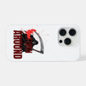 Turn Around – Scary Grim Reaper Horror Phone Case iPhoneケース (裏面横)