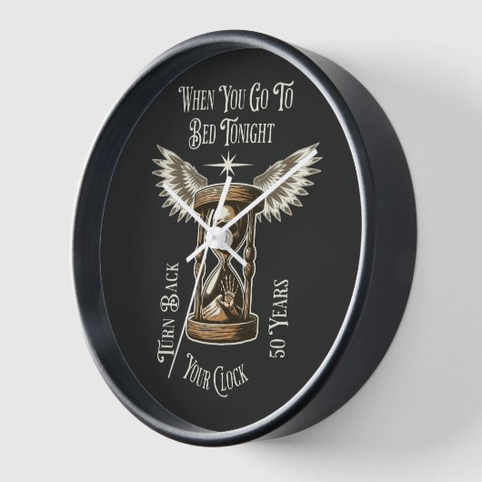 Turn Back Your Clock 50 Years 壁時計 (傾斜)