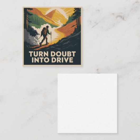 Turn Doubt Into Drive スクエア名刺 (正面/裏面)
