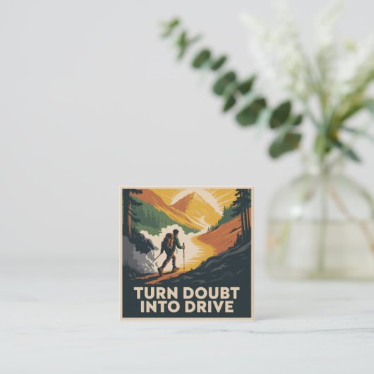 Turn Doubt Into Drive スクエア名刺 (スタンド正面)