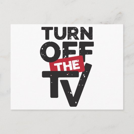 Turn Off The TV  Fake News  Propaganda ポストカード (正面)