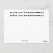 Turn Peaceポストカのまわりにード ポストカード (裏面)