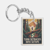 Turn Setbacks Into Setups キーホルダー (正面左)