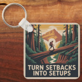 Turn Setbacks Into Setups キーホルダー (正面)