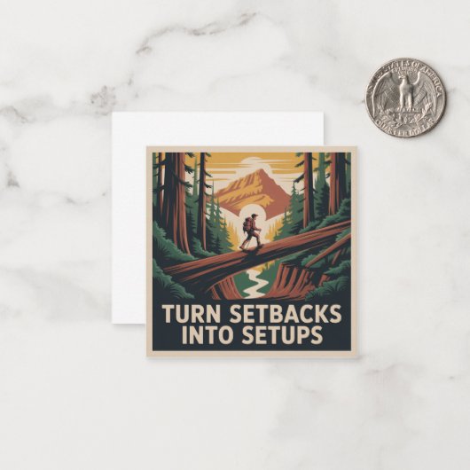Turn Setbacks Into Setups ノートカード (正面/裏面インサイチュ)