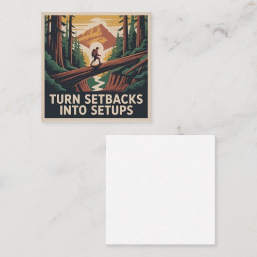Turn Setbacks Into Setups ノートカード (正面/裏面)
