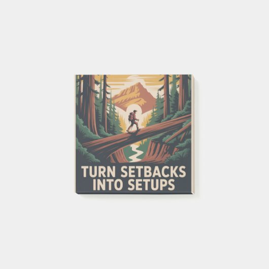 Turn Setbacks Into Setups ポストイット (正面)