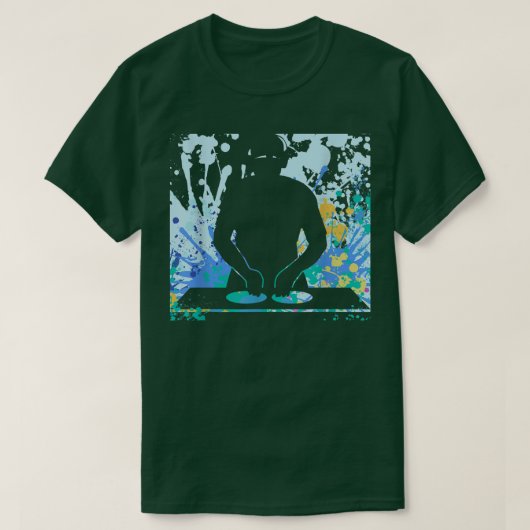 Turn Table Music DJ Tシャツ (デザイン正面)