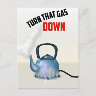 Turn the Gas Down vintageポスター ポストカード