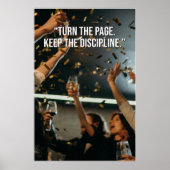 Turn the Page Keep the Discipline Motivation Poste ポスター (正面)