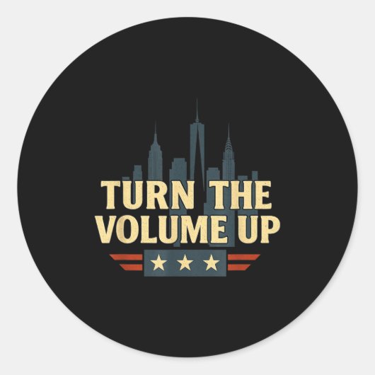 Turn The Volume Up  ラウンドシール (正面)