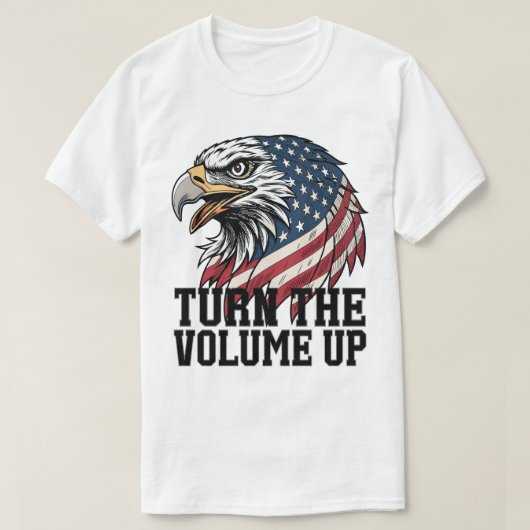 Turn The Volume Up New York city American Eagle    Tシャツ (デザイン正面)