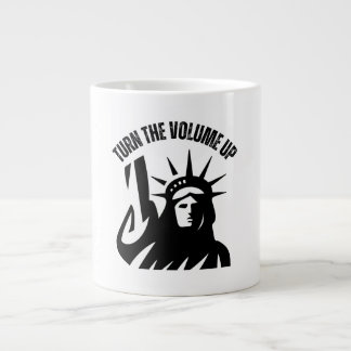 Turn The Volume Up New York Zohran Mamdani ジャンボコーヒーマグカップ