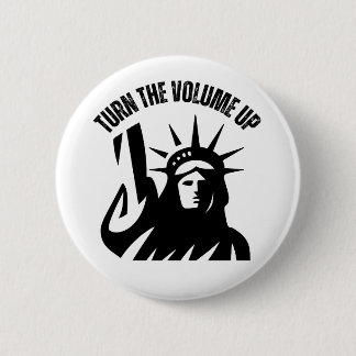 Turn The Volume Up New York Zohran Mamdani 缶バッジ