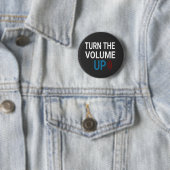 Turn the Volume Up Png Zohran Mamdani NYC Tシャツ 缶バッジ (インサイチュ)