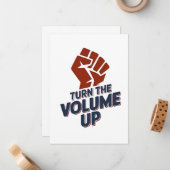 Turn the Volume Up Zohran NYC Major Democrat ノートカード (正面/裏面インサイチュ)