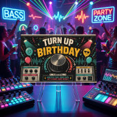 Turn Up the Birthday! 🎛️🎂 ポストカード