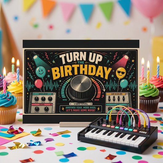 Turn Up the Birthday! 🎛️🎂 ポストカード