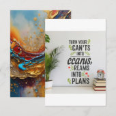 Turn Your Can'ts into Cans, Your Dreams into Plans サンキューカード (正面/裏面)