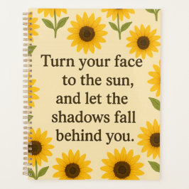 Turn Your Face to the Sun Vintage Sunflower Poster プランナー手帳