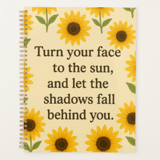 Turn Your Face to the Sun Vintage Sunflower Poster プランナー手帳