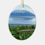 Turnagainの腕に沿うアラスカ山 セラミックオーナメント (右)