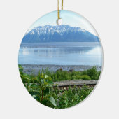 Turnagainの腕に沿うアラスカ山 セラミックオーナメント (左)