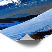 Turnagain Arm – アラスカ、調理師インレット ポスター (角)