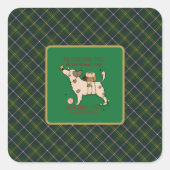 Turnbull Hunting  Modern Scottish Tartan Christmas スクエアシール (正面)