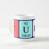 Turnerの定期的なテーブル名mag コーヒーマグカップ (正面左)