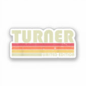 TURNER職おもしろい職職業誕生日労働者 シール (正面)